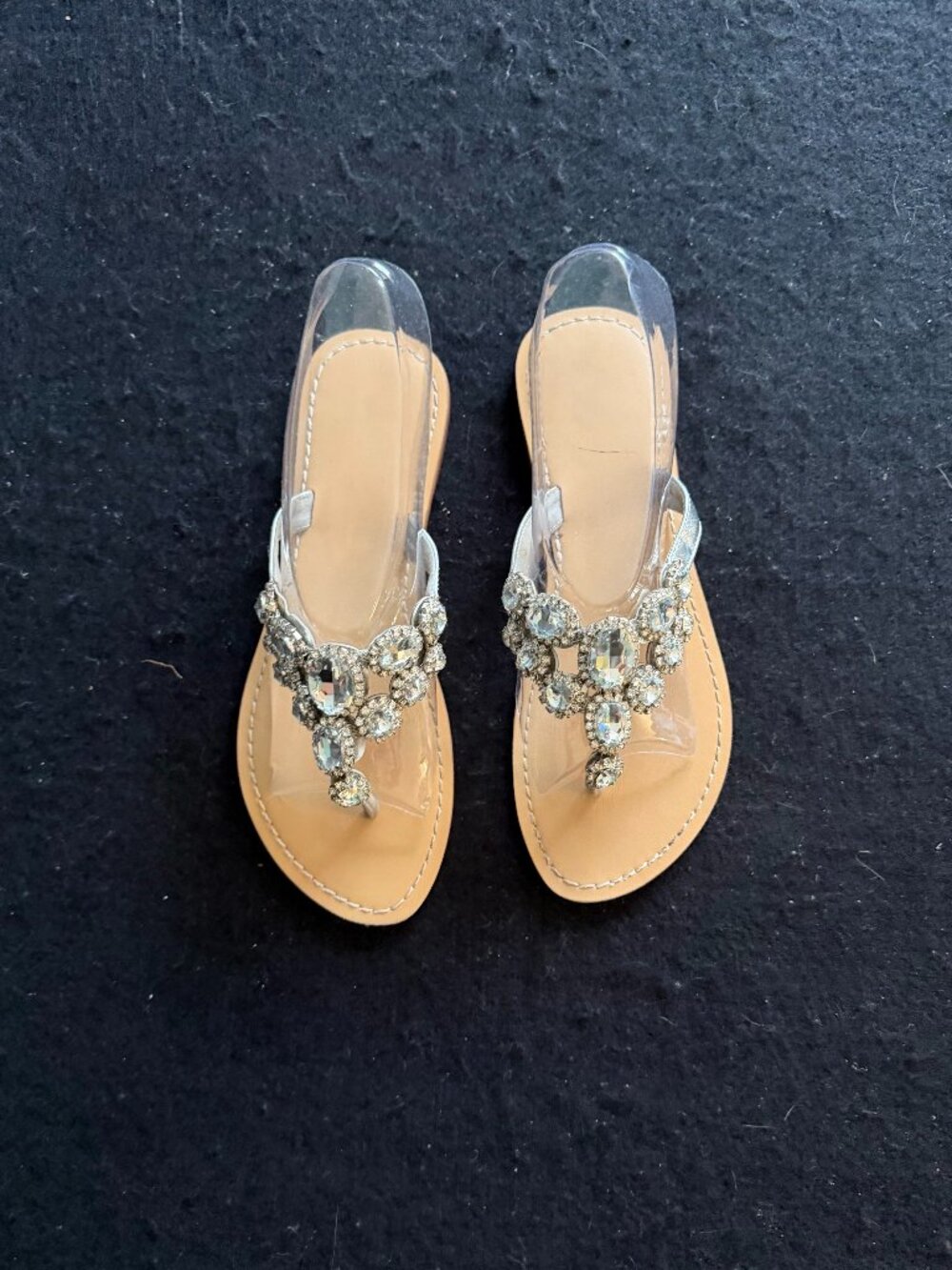 Crystal Flat Thong Sandals/Flip Flops